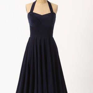 Anthropologie Rodna Corduroy Halter Dress Midi 0